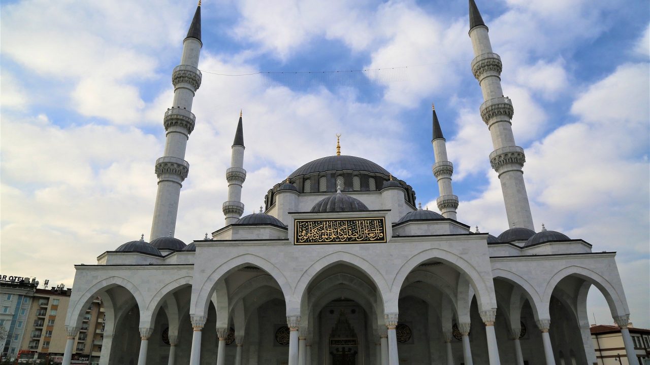 Portico of a Ottoman era mosque in Turkey